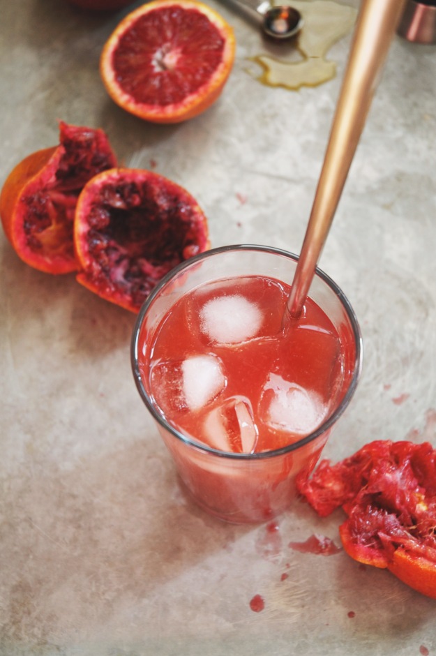 blood orange + fernet cocktail | holly & flora
