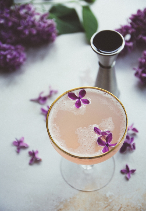 lilac 75 cocktails + lilac syrup | eat boutique